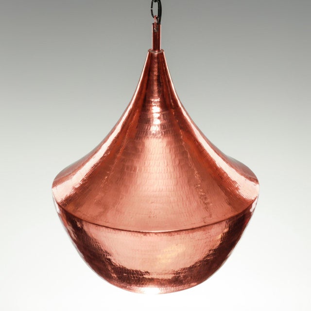 Metal Late 20th Century Hand-Hammered Copper Pendant Light, 1990s For Sale - Image 7 of 10