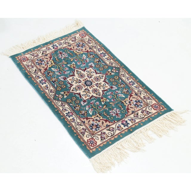 Traditional Pasargad Persian Nain Silk & Wool Rug For Sale - Image 3 of 4