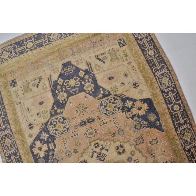 Vintage Framhouse Decor Wool Carpet For Sale - Image 9 of 10