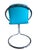 Italian Steel and in Turquoise Cotton Upholstery Armchairs, 1960s, Set of 2 For Sale - Image 15 of 18