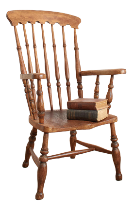 Antique Windsor Kitchen Chair with Spindle Back