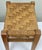 Vintage Woven Rope Seat Wood Stool For Sale - Image 11 of 12