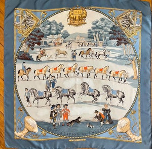 PRESENTATION HERMES de CHEVAUX 1980 Ledoux Philippe Foulard en soie
