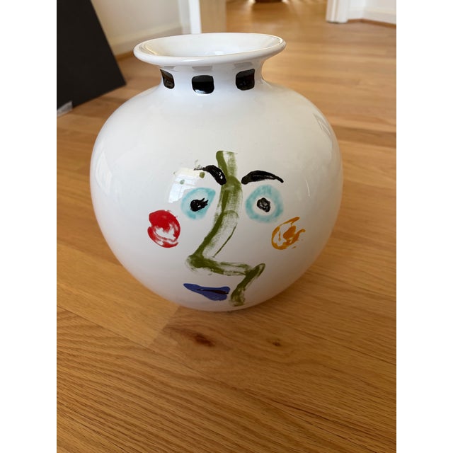 Mid-Century Modern 1996 Picasso Living "Face 1963" Ceramic Vase by Masterpiece Editions LTD For Sale - Image 3 of 10
