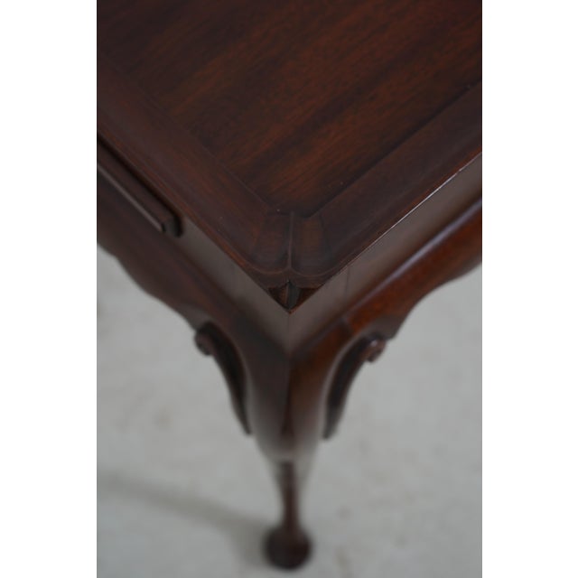 Henkel Harris Mahogany Queen Anne Style Tea Table For Sale - Image 10 of 18