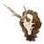 Black Forest Vintage Roe Deer Trophy on Carved Plaque 1940s For Sale