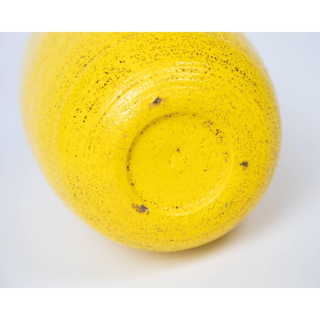 1960s Pop Art Yellow Ceramic Vase For Sale - Image 4 of 5