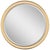 Thomas O'Brien for Visual Comfort Signature Tricia 24" Illuminated Round Mirror in Matte White and Gild For Sale