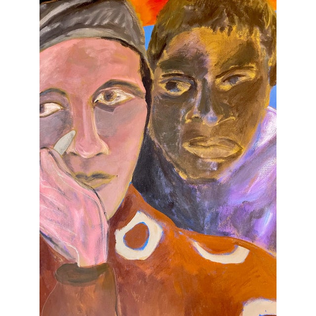 Contemporary Abstract Figurative Oil Painting by Renee Harwin, Framed For Sale - Image 4 of 12