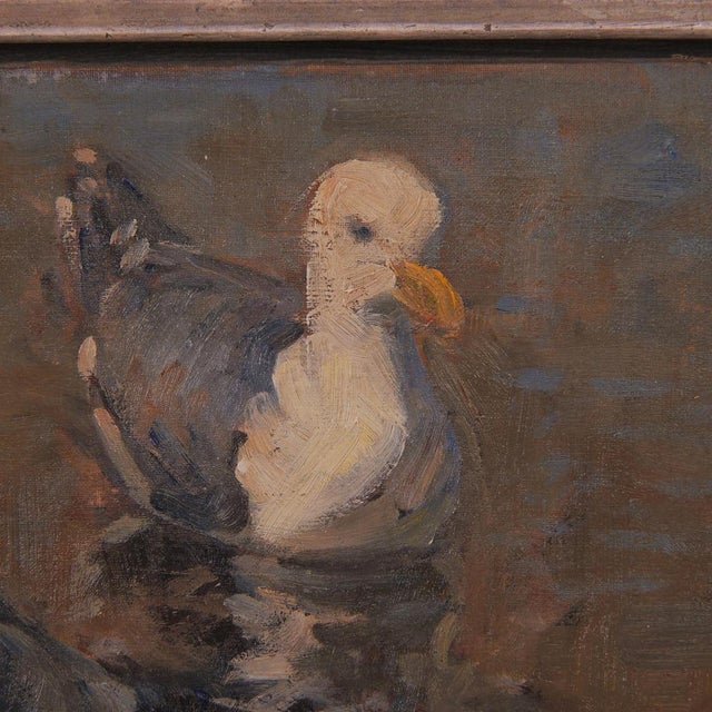 Viggo Johansen, Three Seagulls, Oil on Canvas, Framed For Sale - Image 3 of 6