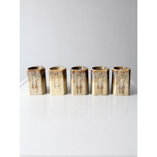 Mid-Century Modern Vintage Rodolfo Padilla Pottery Mugs Set of 5 For Sale - Image 3 of 12