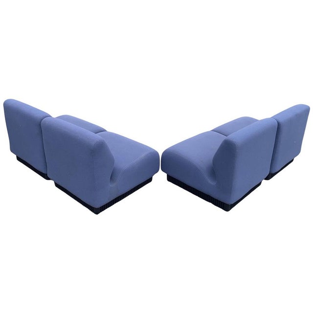 Modular Seating in Cornflower Blue Wool by Chadwick for Herman Miller, 1970s, Set of 4 For Sale - Image 10 of 18