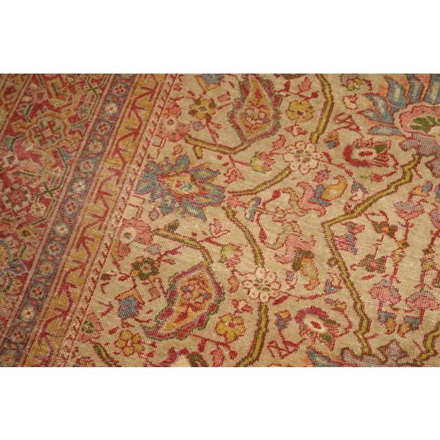 Early 20th Century Large Antique Mahal Rug - 8'4" x 16'3" For Sale - Image 5 of 14