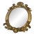 1950 Hollywood Regency Style Plaster Gold Tone Wall Mirror For Sale