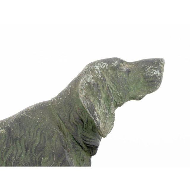 Metal Setter Verdigris Patinated Spelter Sculpture For Sale - Image 7 of 8