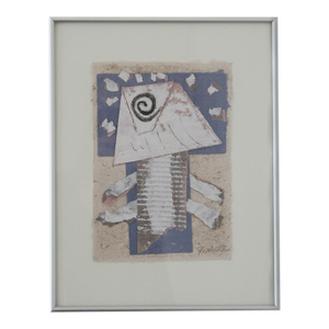 Vintage Abstract Mixed Media Artwork 1988