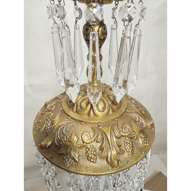 Vintage Brass Upside Down Layered Cake Chandelier For Sale In New York - Image 6 of 9