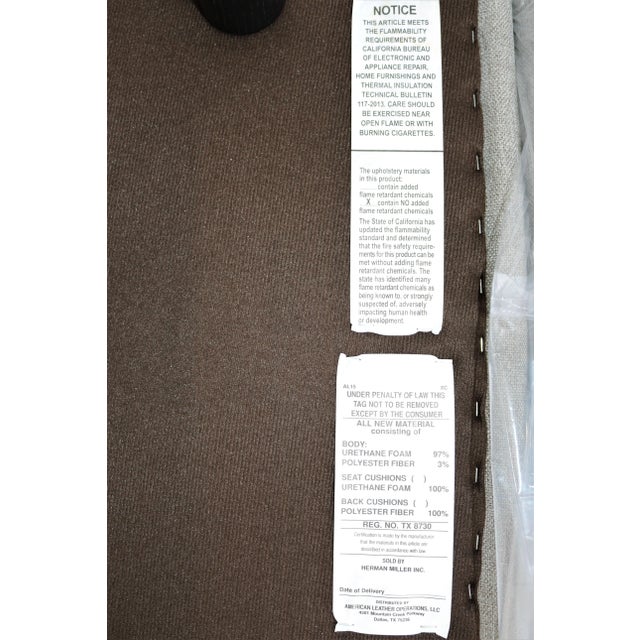 Modern BassamFellows for Herman Miller Bevel Gray Fabric Club Armchair - a Pair For Sale - Image 12 of 13