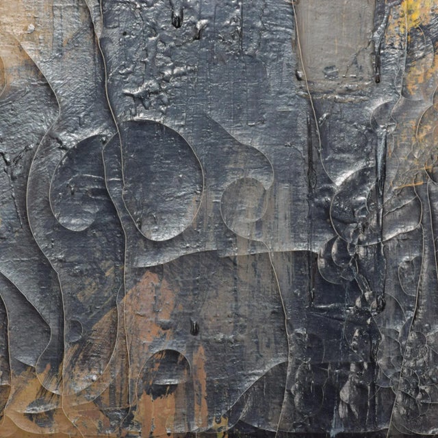 Textile 1950s Abstract Oil Painting by Miguel Alvarez Acosta Mexico For Sale - Image 7 of 9