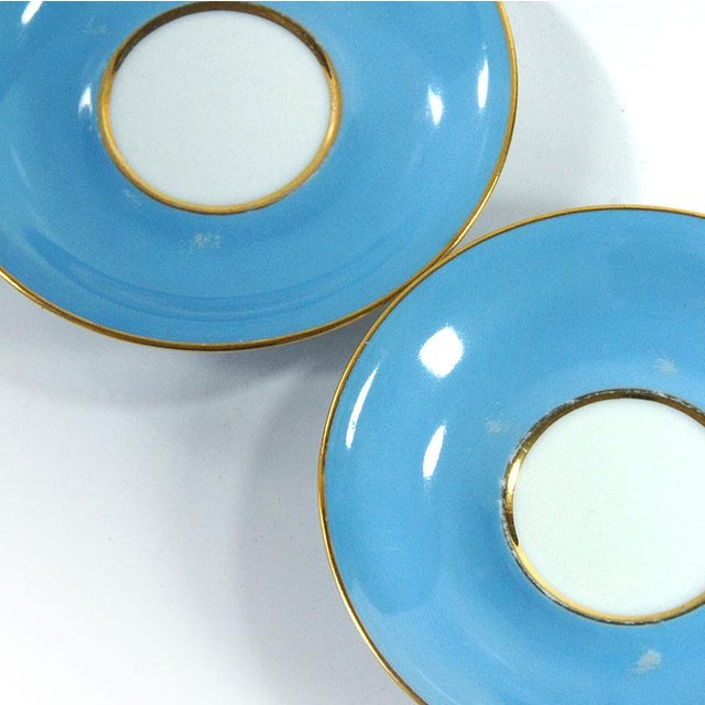 Blue & Gold Coffee Cups from Oskar Schaller Bavaria, Germany, 1950s, Set of 4 For Sale - Image 9 of 11