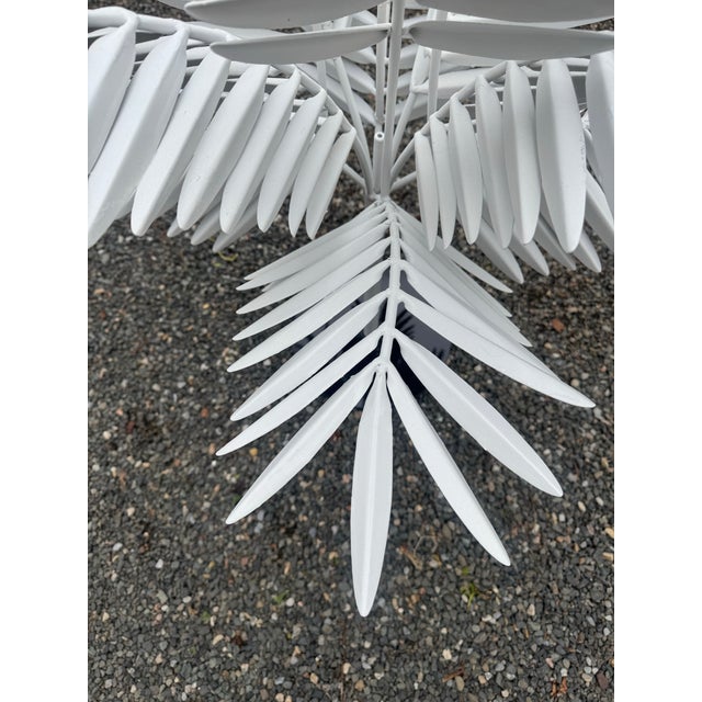 Wonderful Large Italian Vintage Tole Metal Palm For Sale - Image 4 of 7