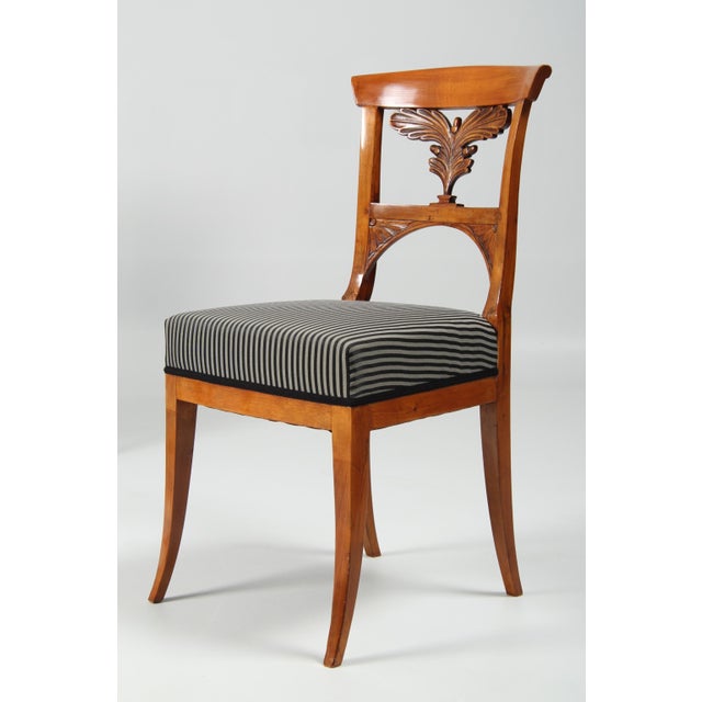 Four antique biedermeier chairs saxony beech tree first half 19th cent. dimensions: h x w x d: 87 x 46 x 45 cm - seat...