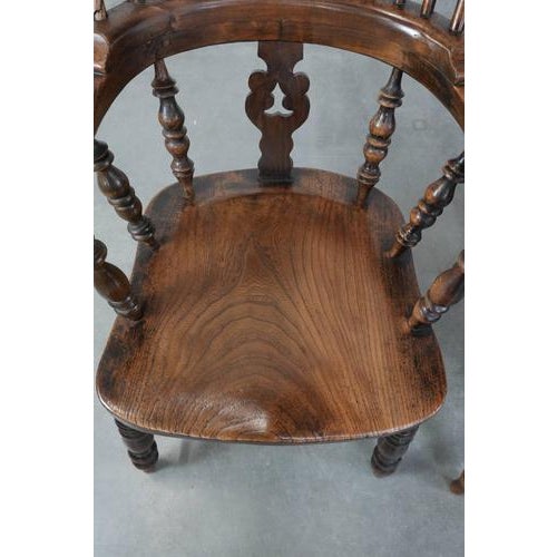 Antique English Highback Windsor Chairs, 18th Century, Set of 2 For Sale - Image 5 of 18