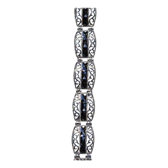 The Youngsville: White Gold Diamond Cut Bracelet For Sale