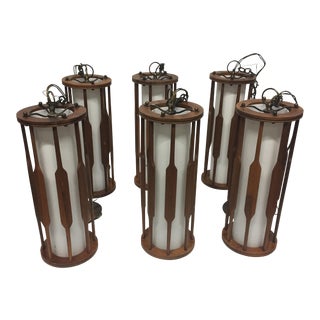 Kipp Stewart Style Danish Modern Light Fixtures - Set of 5 For Sale
