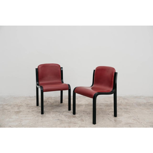 Wood Vintage Mito Chairs by Carlo Bartoli for Tisettanta, 1970s, Set of 2 For Sale - Image 7 of 14
