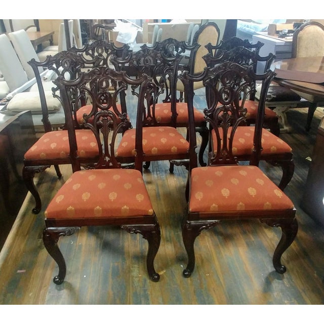 Henredon Furniture Aston Court Carved Mahogany Formal Dining Chairs