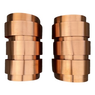 Model V155 Wall Lamps in Copper by Hans-Agne Jakobsson, 1960s, Set of 2 For Sale