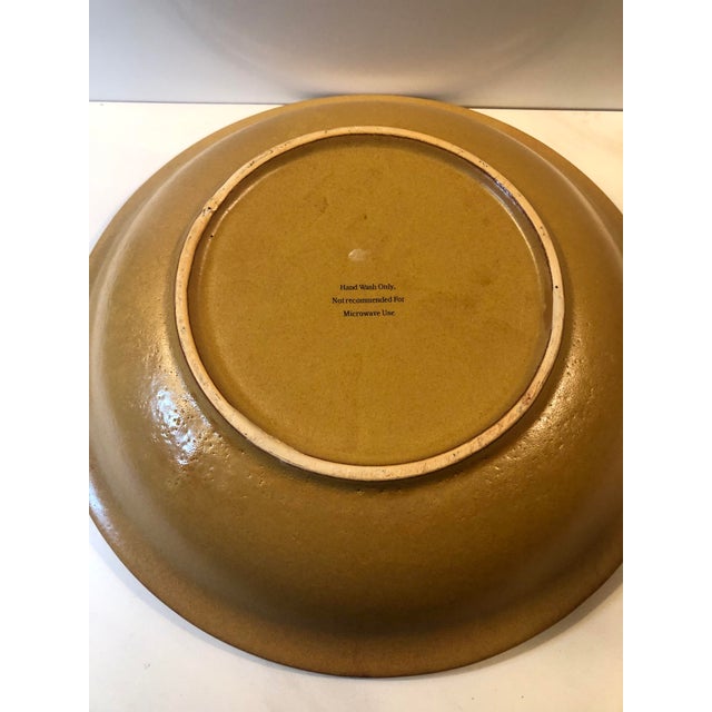 Traditional 1980s Green Majolica Pottery Fruit Bowl For Sale - Image 3 of 11