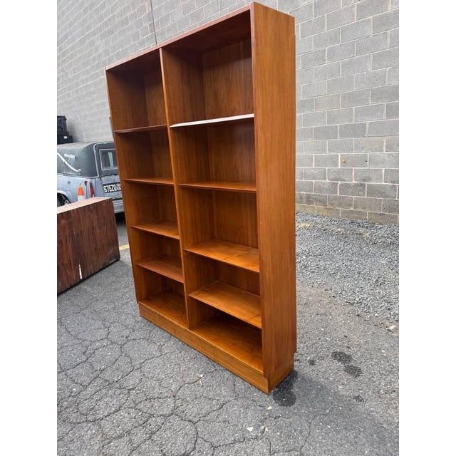 Mid Century Modern "Poul Hundevad" Teak Wood Double Bookcase For Sale - Image 15 of 16