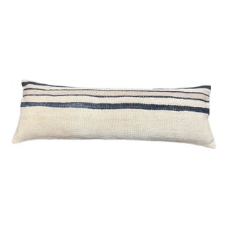Turkish Hemp Pillow Cushion Natural Beige Black Cushion Cover 14x40 For Sale