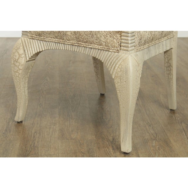 Casa Bique Crackle Painted Armchairs - Set of 4 For Sale - Image 10 of 13