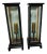 Chinoiserie Black Lacquered Candle Lantern Stands - a Pair For Sale