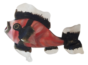 Fish Sculpture in Glass Paste and Metal Alloy by Florea Silviu