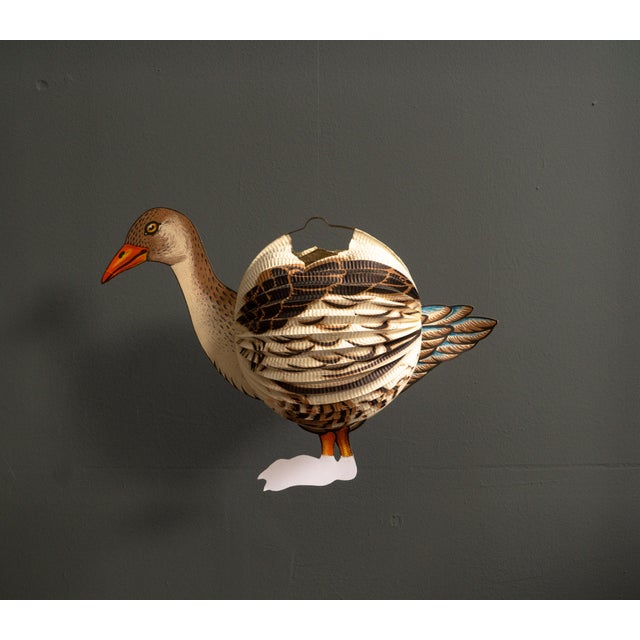 Mid-Century Modern Paper Goose Lantern, West Germany, 1960s For Sale - Image 3 of 13