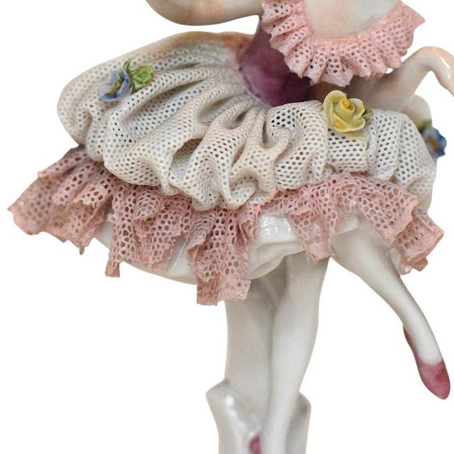 1920s Ballerina Figurine in Porcelain from Volkstedt, Germany, 1920s For Sale - Image 5 of 7