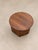 1970s Round Walnut Cabinet End Table With Storage For Sale - Image 9 of 10
