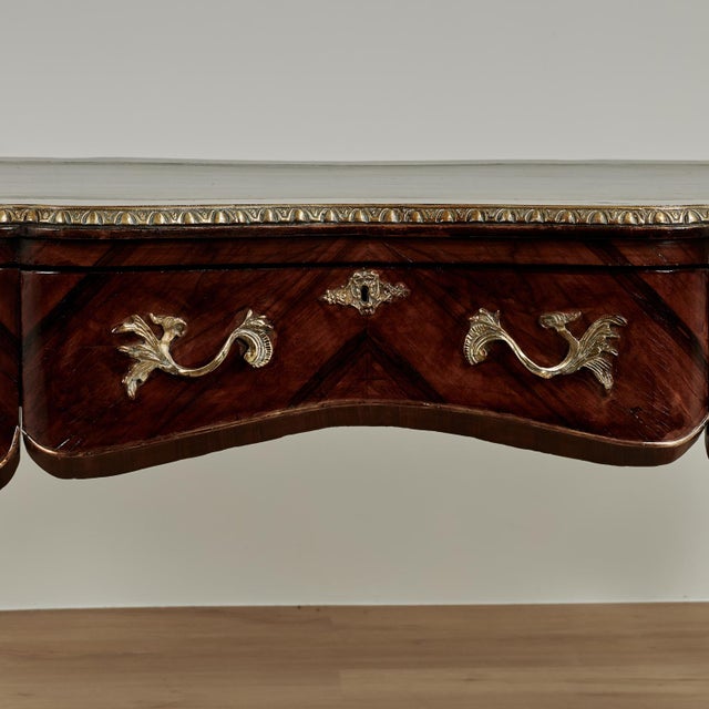 Antique French Louis XV Style Bureau Plat or Desk For Sale - Image 4 of 18