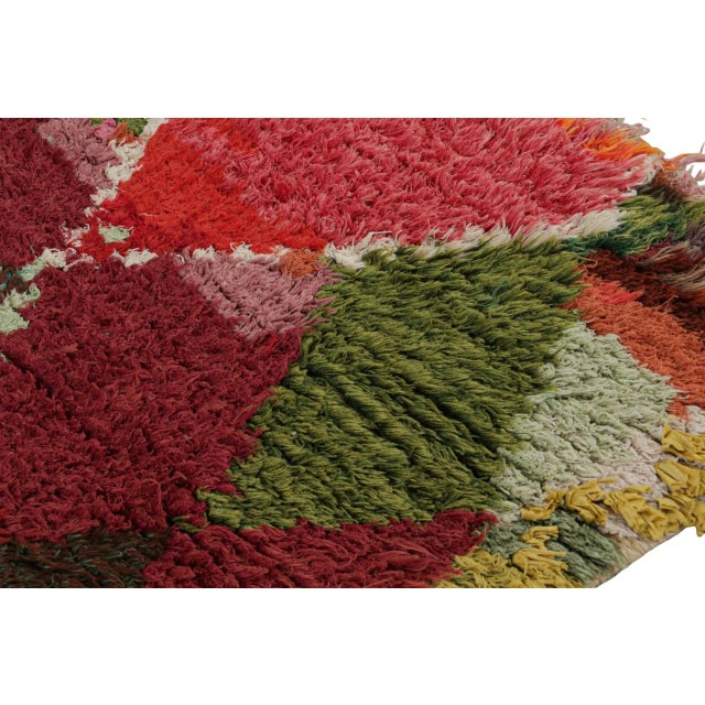 Vintage Azilal Moroccan Runner in Polychromatic Geometric Patterns by Rug & Kilim For Sale In New York - Image 6 of 7