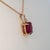 Metal 1.7Ct Madagascar Ruby Pendant With Natural Diamond Accent: Solid 14k Gold, 8x6mm For Sale - Image 7 of 8