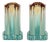 Belgian Art Deco Turquoise Earthenware Vases by Thulin, 1920s, Set of 2 For Sale