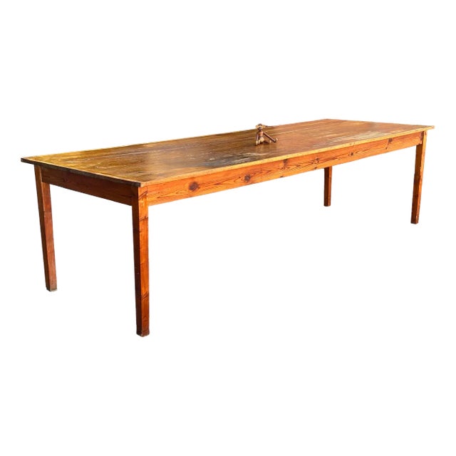Large Mid-Century Danish Dining Plank Table from Danish Snedkeri, 1950s For Sale