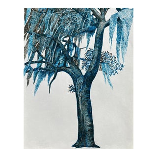 1993 Ron Yrabedra Tree and Spanish Moss Drawing For Sale