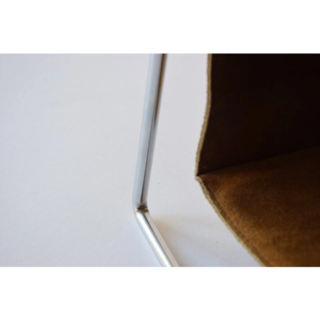 Mid-Century Modern Scandinavian Bachelor Magazine Rack in Leather & Steel by Verner Panton for Fritz Hansen, 1960s For Sale - Image 11 of 13