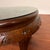 Vintage Carved Asian Hardwood Tea Table With Glass Top and Matching Nesting Stools For Sale - Image 12 of 18