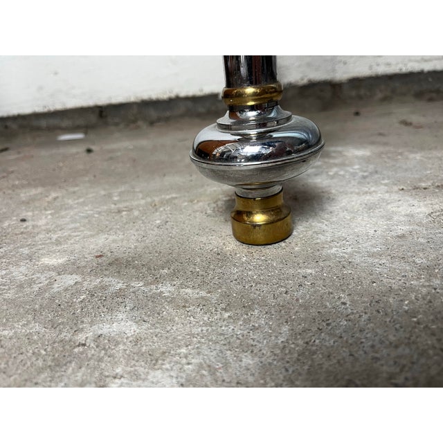 Vintage Chrome and Brass 2 Tiered Console or Sofa Table For Sale - Image 10 of 10